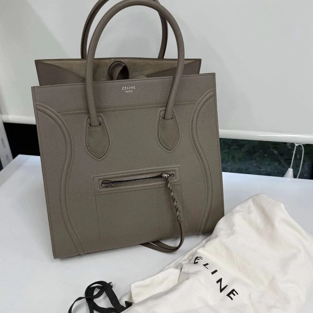 Celine Gray Leather Tote - Picture 1 of 16